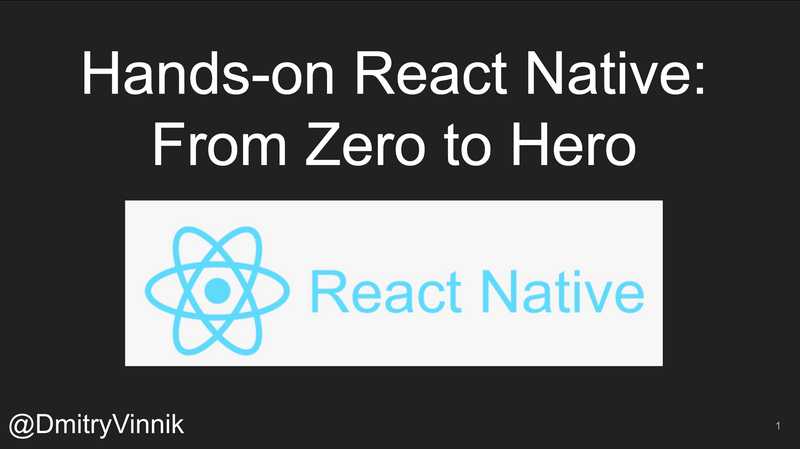 Hands-on React Native: From Zero to Hero